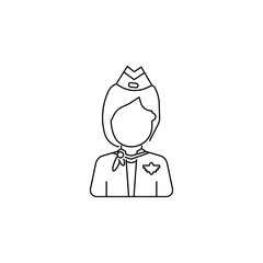 Obraz premium Stewardess avatar icon