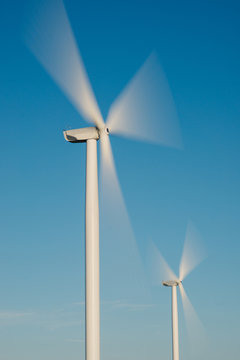 windmills in movement