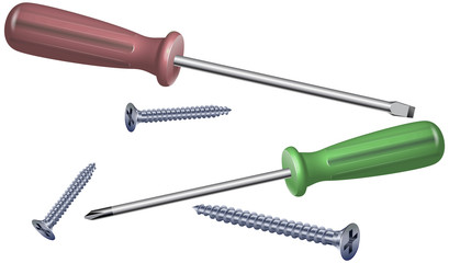 Screwdrivers and screws
