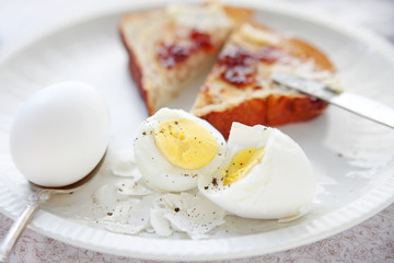 Eggs and toast breakfast