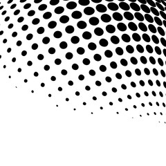 Vector abstract dotted background. Black and white halftone effect vector illustration.