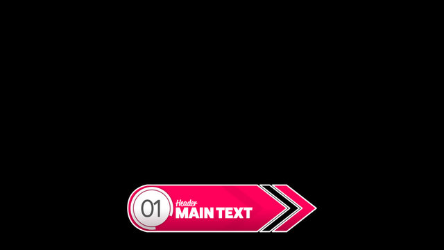 Bright Pink Arrow Lower Third