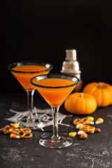 Halloween or fall cocktail pumpkintini