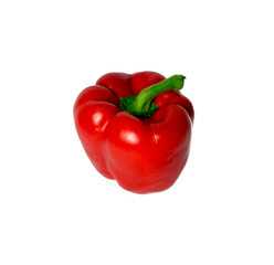 red bell pepper isolated on white background. food, object.