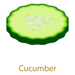 Cucumber icon, isometric 3d style