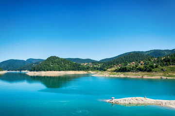 Naklejka premium Lake Zaovine in Serbia