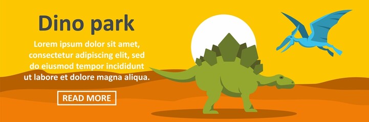 Dino park banner horizontal concept