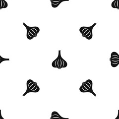 Garlic pattern seamless black