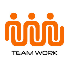 Isolated teamwork logo