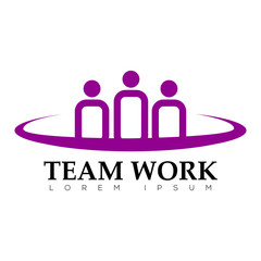 Isolated teamwork logo