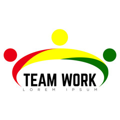 Isolated teamwork logo