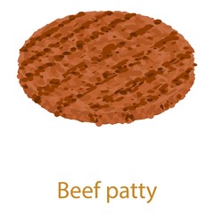 Beef cutlet icon, isometric 3d style