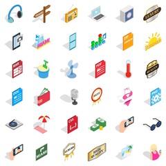 File icons set, isometric style