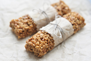 two muesli bars