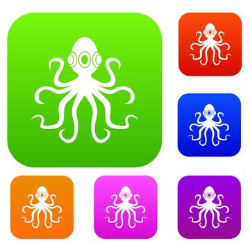 Octopus, set color collection
