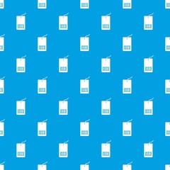 Tag with bar code pattern seamless blue