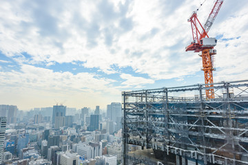 東京都心のビル建設現場