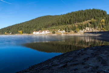 Fototapeta premium Amazing Autumn Landscape of Golyam Beglik Reservoir, Pazardzhik Region, Bulgaria
