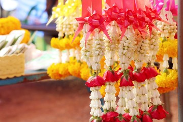 Jasmine garland in market