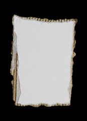 Obraz premium pieces of torn paper on black. copy space