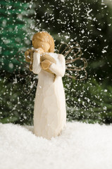 Angel in the snow fall