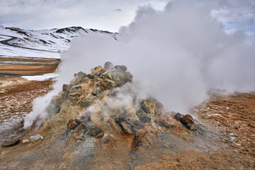 Geothermal geyser in Iceland