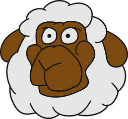 gesicht kopf lustig klein süß niedlich comic cartoon schaf ziege wolle bauer bock müde cool