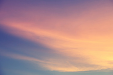 Colorful sunset sky.