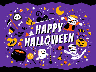Obraz premium Happy halloween poster