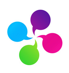 Bubble speech group communication icon vector