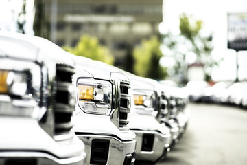Trucks Lined up 