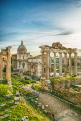 Fototapeta na wymiar Forum roman rome historic architecture