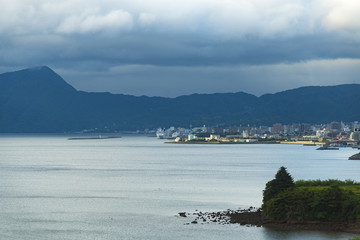 FUKUOKA, JAPAN - OCT 1: View of Fukuoka City on Oct 1, 2017 in Fukuoka, Japan. With 1.5 million...