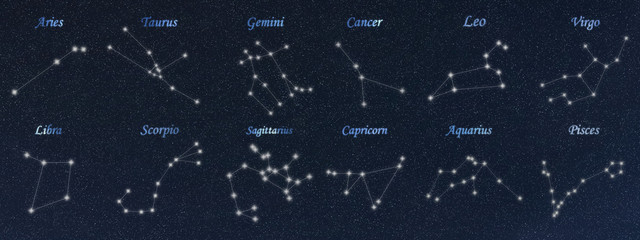 Astrologic background. Zodiac signs. Horoscope. All signs © allexxandarx