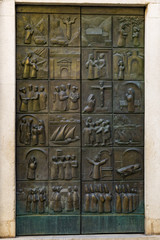 iron old door in the temple