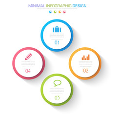 Infographic Elements with business icon on full color background  process or steps and options workflow diagrams,vector design element eps10 illustration