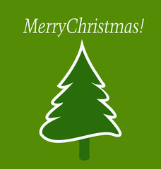 Merry Christmas with tree card template
