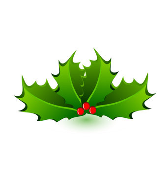 Christmas mistletoe celebration icon vector