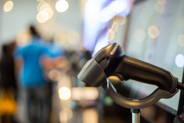 Barcode scanner for scan ID code to entry