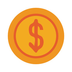 dollar coin icon image vector illustration design