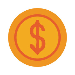 dollar coin icon image vector illustration design
