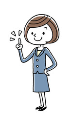 ビジネス：若い女性、チェックポイント