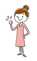 若い女性：やる気