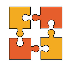 Obraz premium puzzle pieces separated icon image vector illustration design 