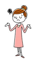 若い女性：がっかり