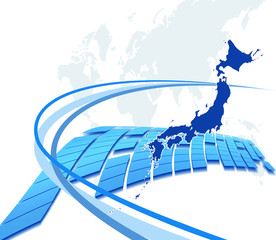 日本ビジネス　グローバル　日本地図