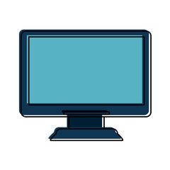 computer monitor with blank screen icon image vector illustration design 