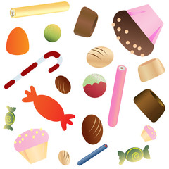 sweets scatter pattern background