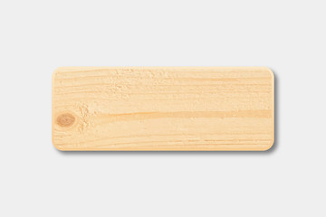 Wooden Empty Signboard Badge