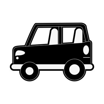 truck van car icon image cargo truck icon image  black and white